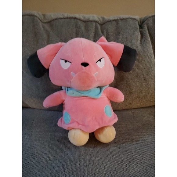 Build-A-Bear Pokemon Snubbull Plush Pink Dog 17" BABW Stuffed Animal - Picture 1 of 9